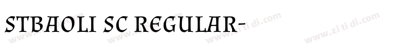stbaoli sc regular字体转换